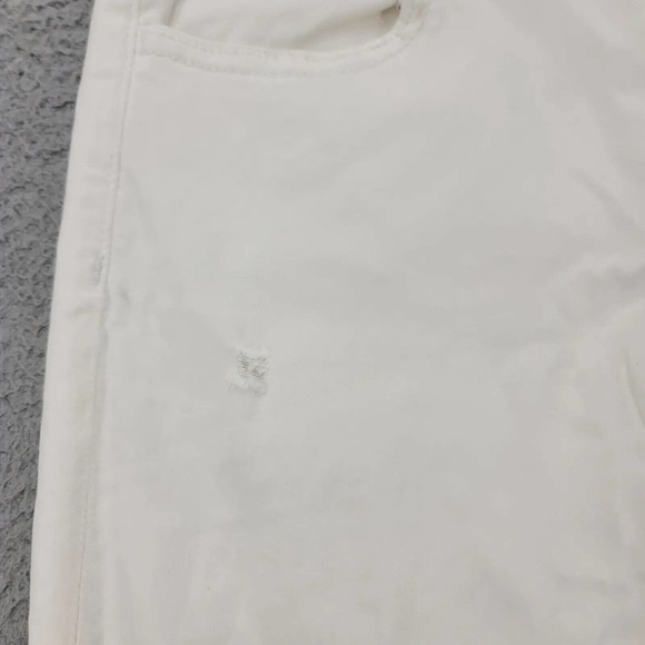 American Eagle Jeans Womens 2 Cream Super Super Stretch Distressed Jegging Crop‎ - Picture 8 of 16